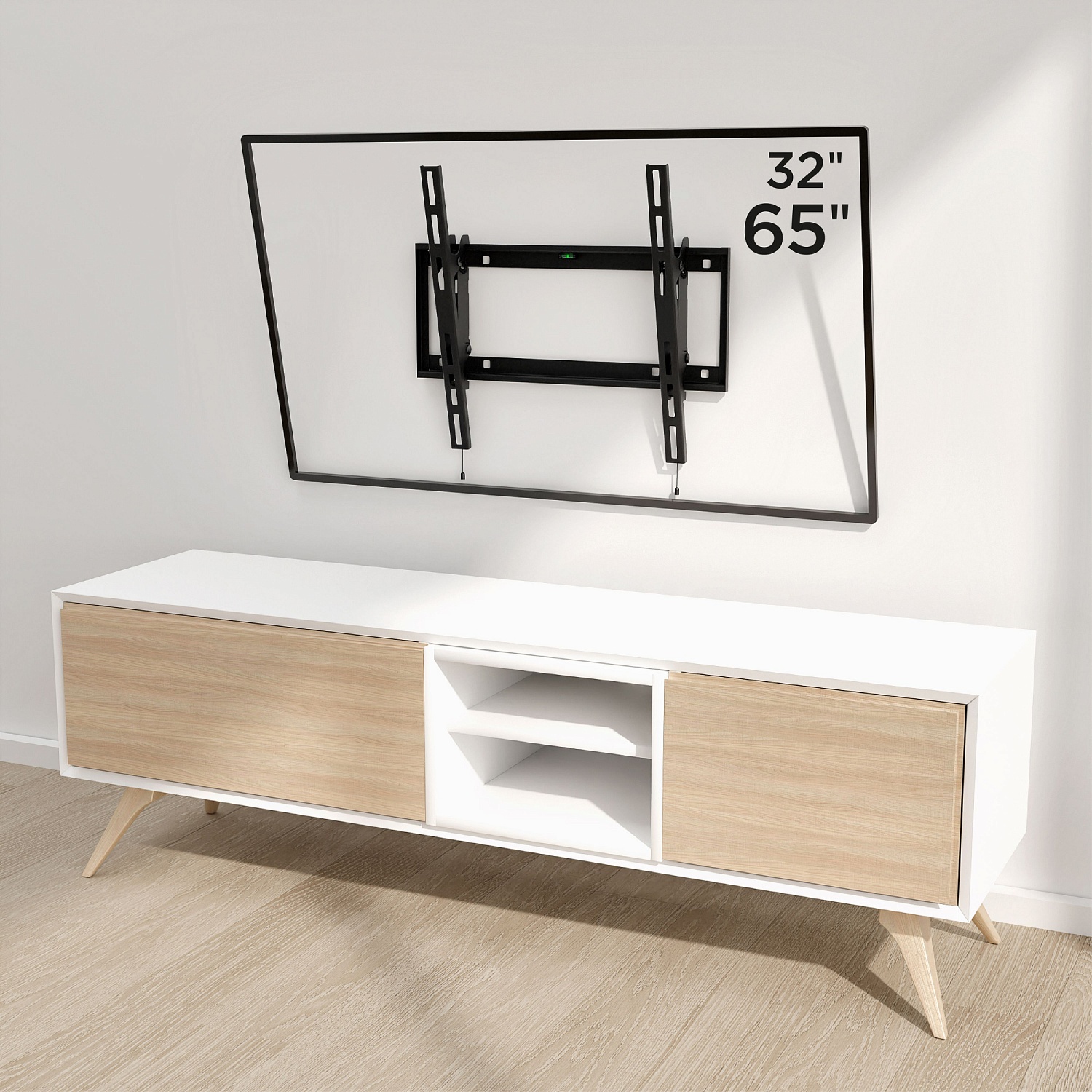 Кронштейн для телевизора Holder LCD-T4609 черный 32"-65" макс.60кг настенный наклон