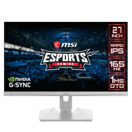 Монитор MSI MAG 274QRFW 27" White (Rapid IPS, 2560x1440, HDMI+HDMI+DP, 1 ms, 178°/178°, 400 cd/m, 1000:1 (100M:1), 180Hz)