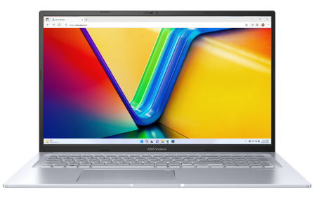 Ноутбук Asus VivoBook 17X M3704YA-AU071 Ryzen 5 7535U 16Gb SSD512Gb AMD Radeon 17.3" IPS FHD (1920x1080) Free DOS silver WiFi BT Cam (90NB1191-M002Y0)