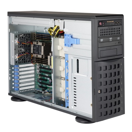 Корпус Supermicro SuperChassis 4U Tower 745BAC-R1K23B/no HDD(8)LFF/7xFHFL/2x1200W Titanium/(13.68" x 13") ATX, Micro ATX, E-ATX/Backplane 8xSATA3/SAS3