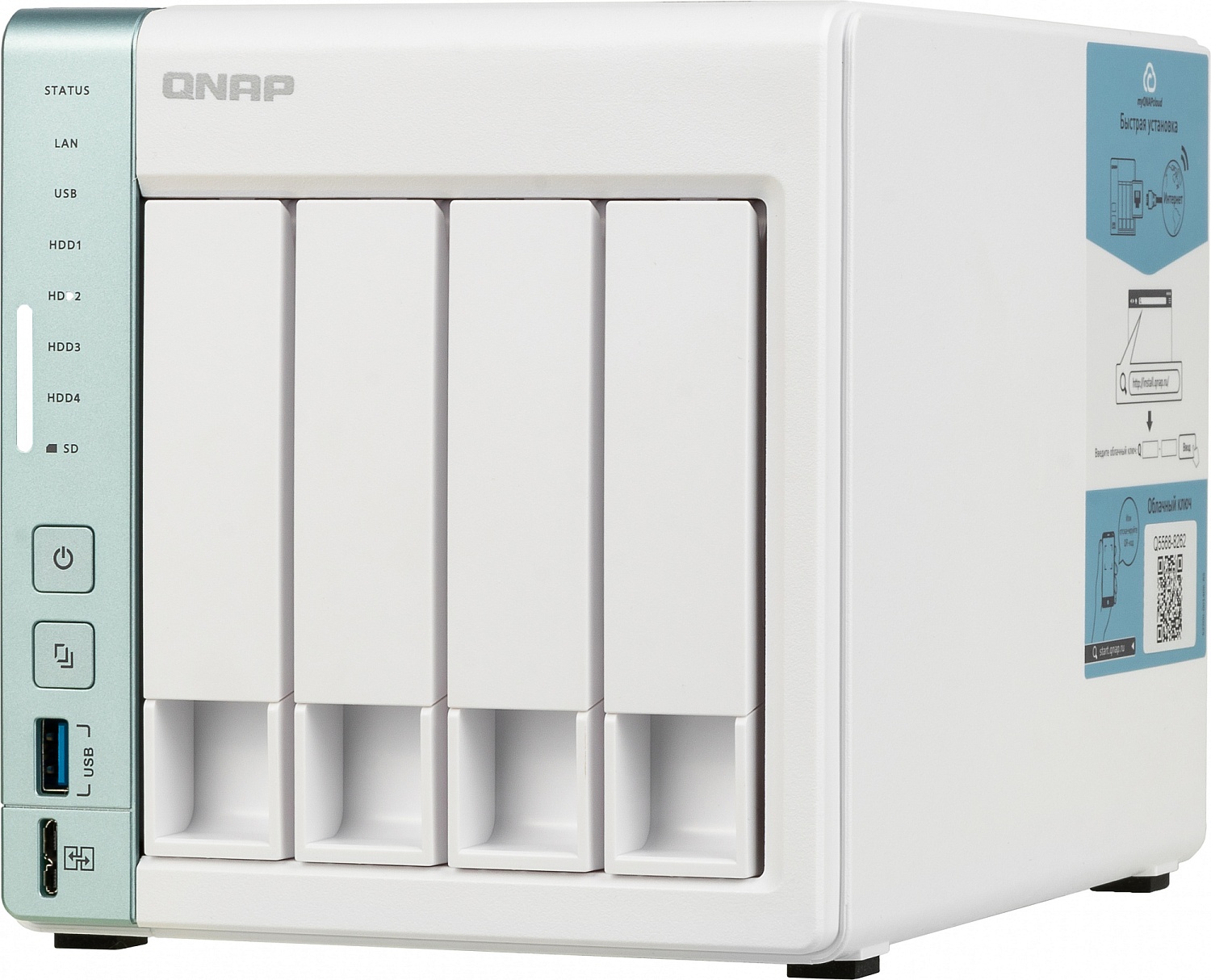 Сетевое хранилище NAS Qnap Original D4 PRO 4-bay настольный Celeron N3060