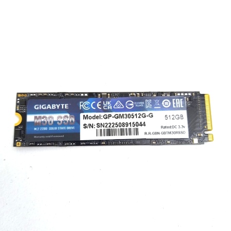 M.2 2280 512GB Gigabyte M30 Client SSD GP-GM30512G-G PCIe Gen3x4 with NVMe, 3500/2600, IOPS уц-3-1 350/302K, MTBF 2M, 3D TLC, 2048MB, 350TBW, 0,37DWPD, RTL (822828)