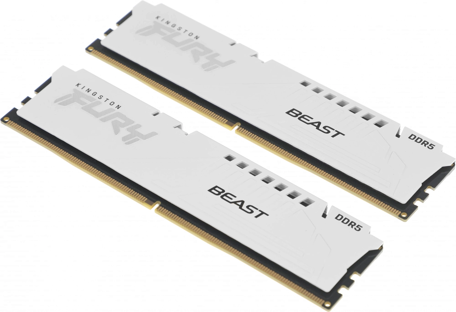 Модуль памяти Kingston 32GB (2x16GB) DDR5 6000MT/s CL36 FURY Beast White EXPO Non-ECC Unbuffered DIMM (Kit of 2) 1RX8 36-44-44 1.35V 288-pin 16Gbit