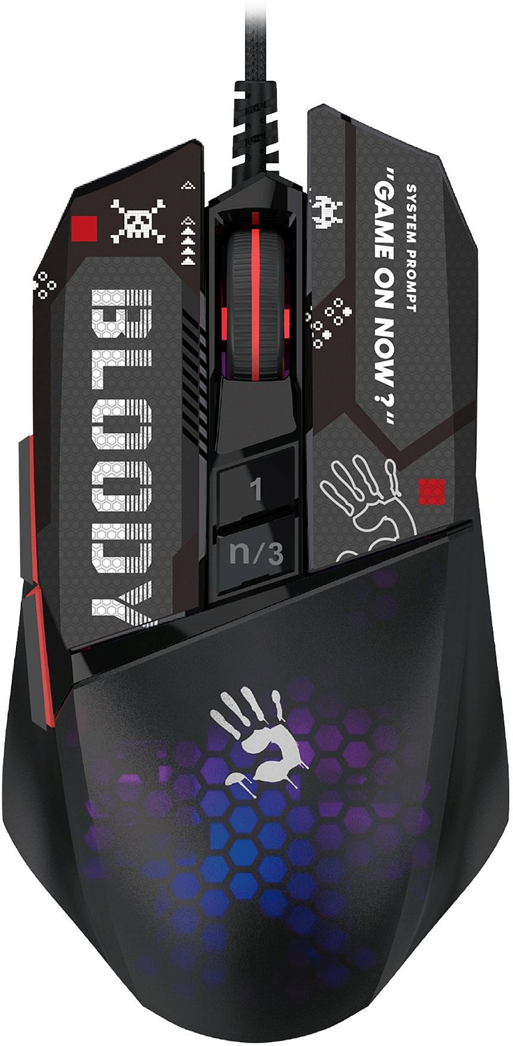 Мышь A4Tech Bloody W60 Max Mini черный оптическая (12000dpi) USB (9but) Мышь A4Tech Bloody W60 Max Mini черный оптическая (12000dpi) USB (9but)
