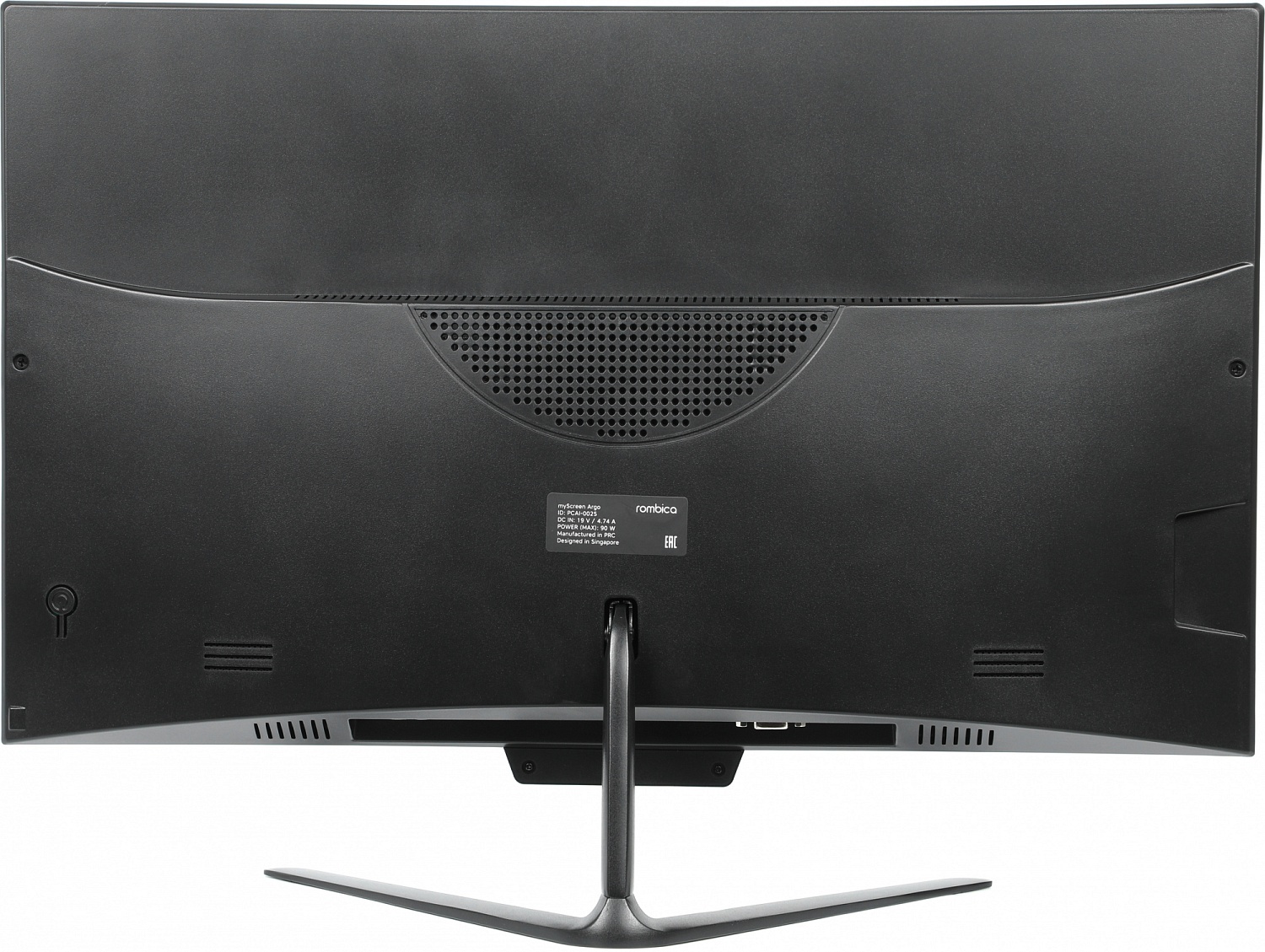 Моноблок Rombica Argo 23.8" Full HD i5 10210U (1.6) 8Gb SSD256Gb UHDG Windows 11 Professional GbitEth WiFi BT клавиатура мышь Cam черный 1920x1080