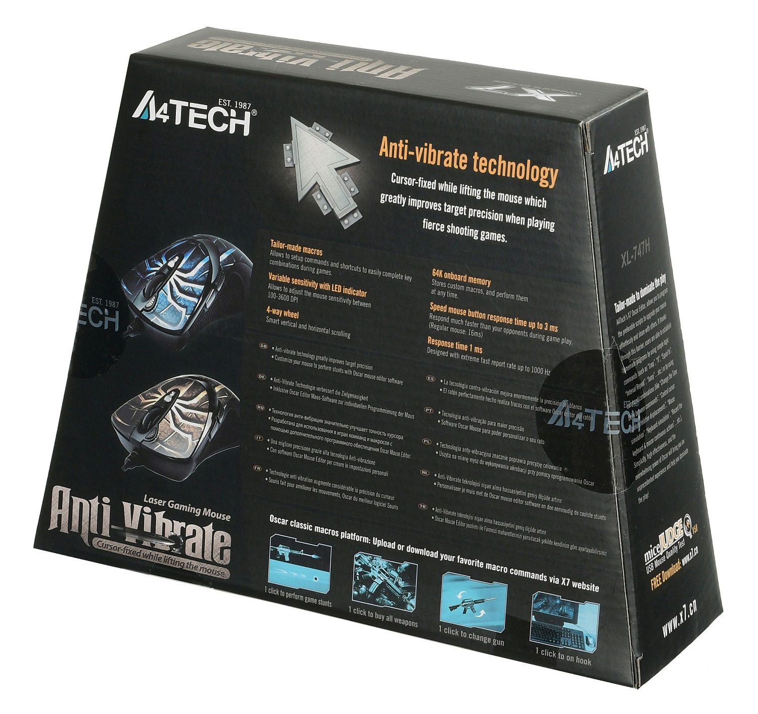 Мышь A4Tech Oscar Editor XL-747H рисунок/голубой лазерная (3600dpi) USB (6but) Мышь A4Tech Oscar Editor XL-747H рисунок/голубой лазерная (3600dpi) USB (6but)