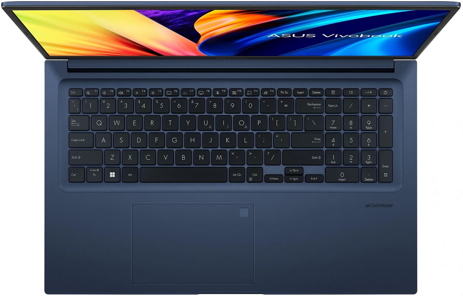 Ноутбук Asus VivoBook 17X K1703ZA-AU171 Core i5 12500H 16Gb SSD512Gb Intel Iris Xe graphics 17.3" IPS FHD (1920x1080) noOS blue WiFi BT Cam (90NB0WN2-M00750)