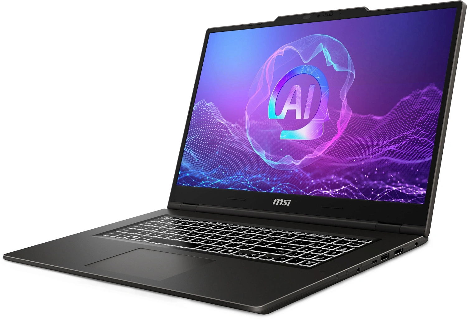 Ноутбук MSI Venture 17 AI A2HMG-010XRU Ultra 7 255H 17.3" FHD (1920 x 1080)144Hz DDR5 16GB (8GB*2),512GB SSD,Intel Arc Graphics ,55.2Whr,2,4kg,1y,Dos,Solid Gray