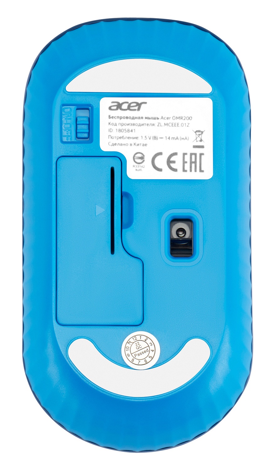 Мышь Acer OMR200 синий оптическая (1200dpi) беспроводная USB для ноутбука (2but) Мышь Acer OMR200 синий оптическая (1200dpi) беспроводная USB для ноутбука (2but)