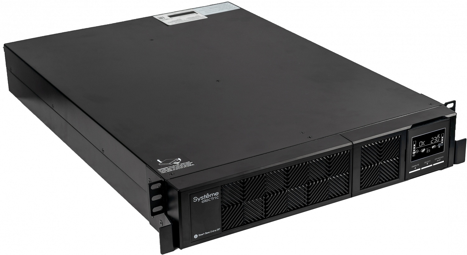 Источник бесперебойного питания Systeme Electric Smart-Save Online SRT, 3000VA/3000W, On-Line, Extended-run, Rack 2U(Tower convertible), LCD, Out: 8xC13+1xC19, SNMP Intelligent Slot, USB, RS-232