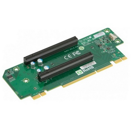 RSC-W2-66 Riser Card 2U, (2 PCI-Ex16), Left Slot (WIO) Passive