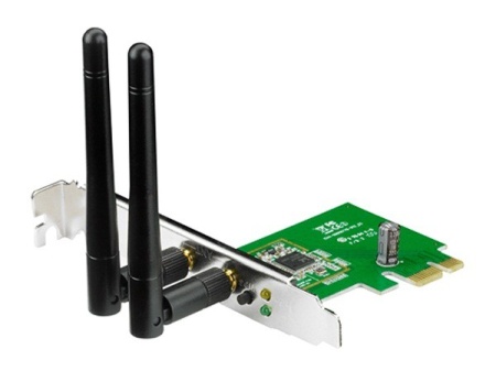 Адаптер ASUS PCE-N15 // WI-FI 802.11n, 300 Mbps PCI-E Adapter, 2 antenna ; 90-IG1U003M00-0PA0