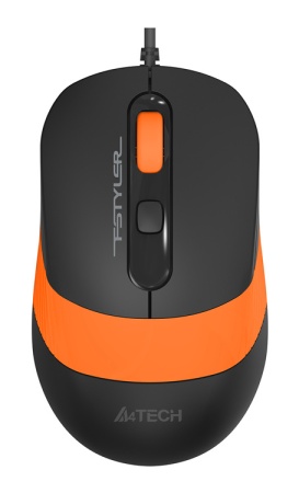 Мышь A4Tech Fstyler FM10 черный/оранжевый оптическая (1600dpi) USB (4but)