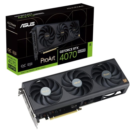 Видеокарта ASUS PROART-RTX4070S-O12G /RTX4070S,HDMI,DP*3,12G,D6X