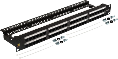 Патч-панель Lanmaster LAN-PPC48U5E 19" 2U 48xRJ45 кат.5E UTP