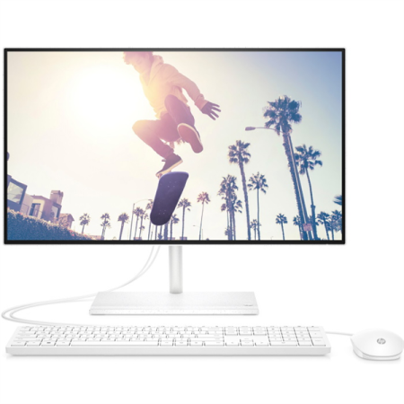 Моноблок HP 24-ck0113ci NT 23.8" FHD(1920x1080) Core i7-1255U, 16GB DDR4 3200 (2x8GB), SSD 512Gb, Intel Internal Graphics, noDVD, Rus/Eng kbd&mouse wired, HD Webcam, White, FreeDos, 1Y Wty