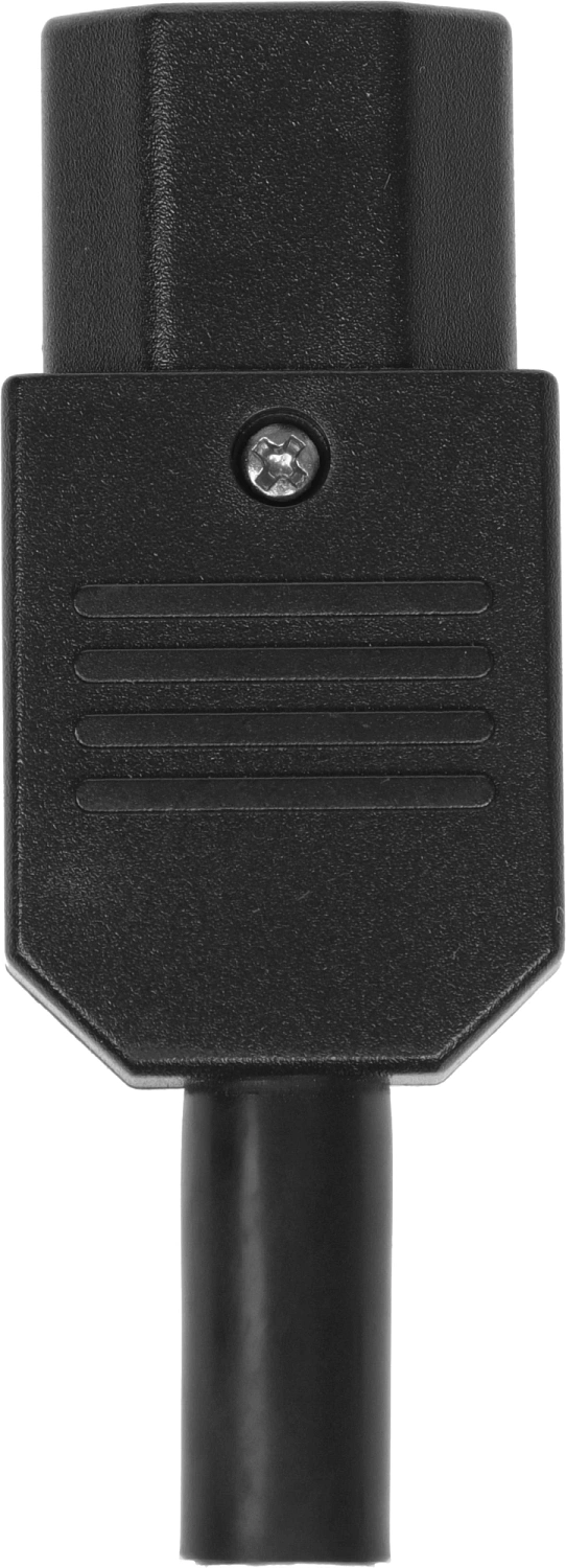 Вилка Вилка IEC 60320 C13, 10A, 250V, прямая, разборная, черная