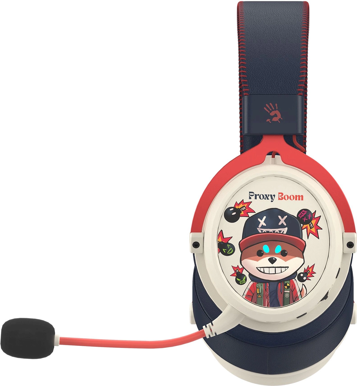 Наушники с микрофоном A4Tech Bloody MR595 Proxy Boom бежевый/черный мониторные BT/Radio оголовье (MR595)