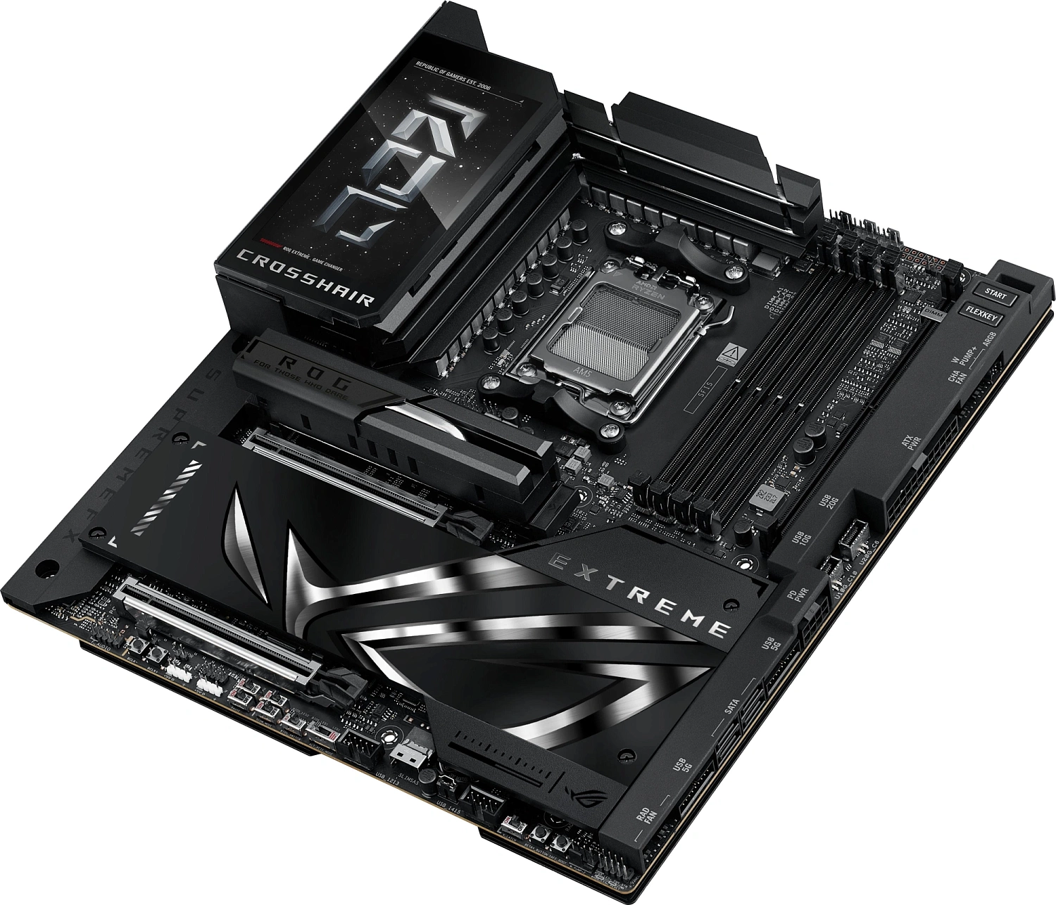 Материнская плата ASUS ROG CROSSHAIR X870E EXTREME, AM5, X870E, 4*DDR5, 4*SATA, 5*M.2,  10*USB 3.2, 2*Type-C, 2*USB4, 6*PCIx16, HDMI, E-ATX; 90MB1LB0-M0EAY0