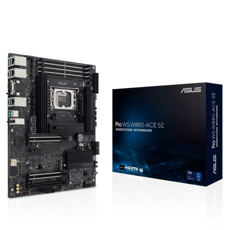 Материнская плата ASUS PRO WS W880-ACE SE LGA 1851 ATX 4xDDR5 3xPCIEx16 4xM.2 Thunderbolt USB-C HDMI VGA 2x2.5GLAN