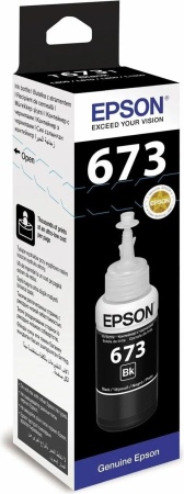 Картридж струйный Epson T673BK C13T673198 (C13T67314A) черный (1900стр.) (70мл) для Epson L800/L805/L810/L850/L1800