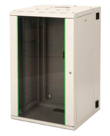 Шкаф коммутационный Lande Proline (LN-PR20U6060-BL-111) настенный 20U 600x600мм пер.дв.стекл задн.дв.стал.лист направл.под закл.гайки 100кг черный 495мм 46кг 996мм IP20 сталь