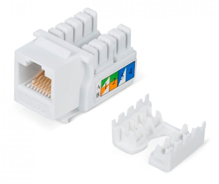 Модуль WRline WR-KJ-RJ45-C5E-90 информ. KeystoneRJ45 1 кат.5E UTP бел. (упак.:1шт)