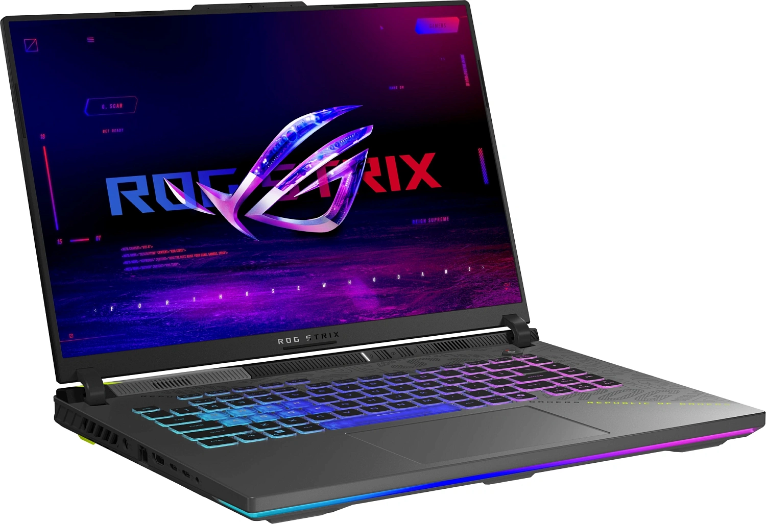 Ноутбук Asus ROG Strix G16 G614FR-S5054 Ryzen 9 9955HX 32Gb SSD1Tb NVIDIA GeForce RTX5070Ti 12Gb 16" IPS 2.5K (2560x1600) без ОС grey WiFi BT Cam (90NR0NK8-M002E0)