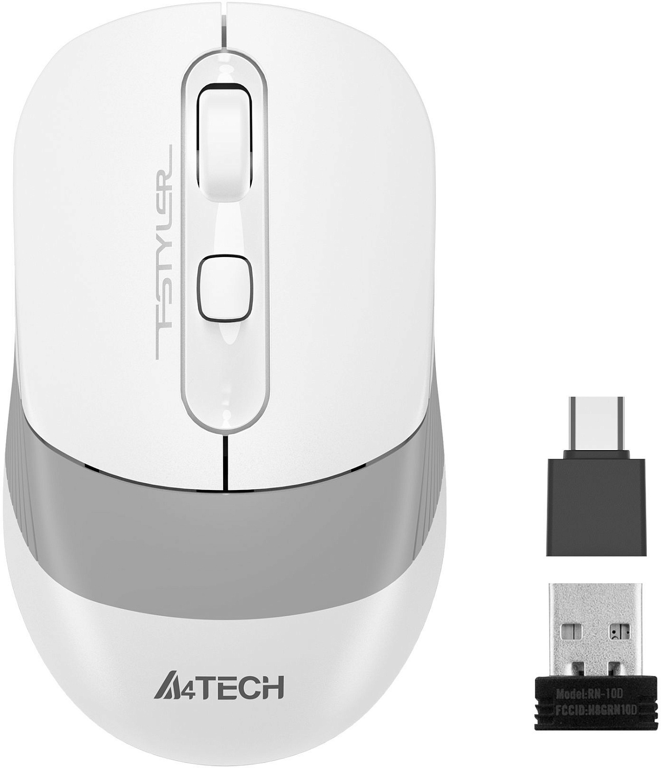 Мышь A4Tech Fstyler FG10CS Air белый/серый оптическая (2000dpi) silent беспроводная USB для ноутбука (4but) Мышь A4Tech Fstyler FG10CS Air белый/серый оптическая (2000dpi) silent беспроводная USB для ноутбука (4but)