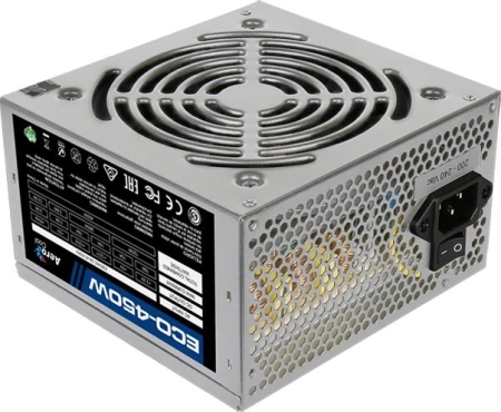 Блок питания Aerocool 600W Retail ECO-600W ATX v2.3 Haswell, fan 12cm, 400-mm cable, power cord, 20+4P, 12V 4+4P, 1x PCI-E 6+2P, 4x SATA, 3x PATA, 1x FDD