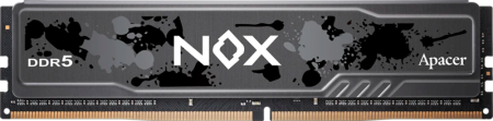 Оперативная память Apacer  DDR5  16GB  6000MHz DIMM NOX Black Gaming Memory CL40 1.35V (Retail) 2048*8  Heat Sink (Retail) 3 years (AH5U16G60C622MBAA-1)