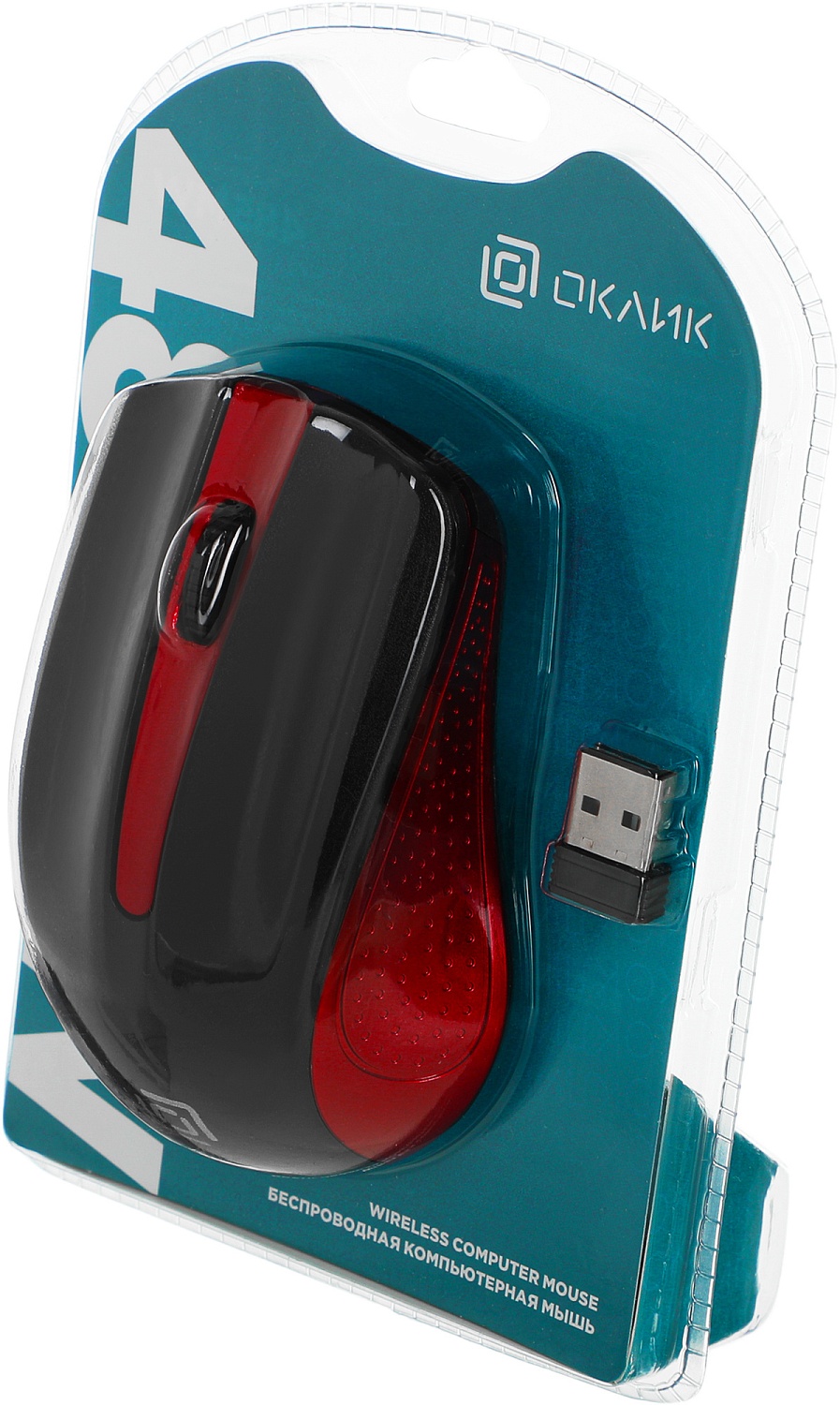 Мышь Оклик 485MW черный/красный оптическая (1600dpi) беспроводная USB для ноутбука (3but) Мышь Оклик 485MW черный/красный оптическая (1600dpi) беспроводная USB для ноутбука (3but)