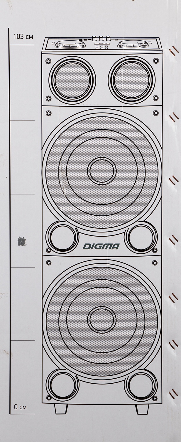Минисистема Digma MS-14 черный 600Вт FM USB BT micro SD