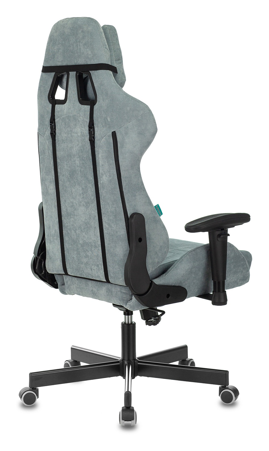 Кресло игровое Zombie VIKING KNIGHT Fabric серо-голубой Light-28 с подголов. крестов. металл Кресло игровое Zombie VIKING KNIGHT Fabric серо-голубой Light-28 с подголов. крестов. металл