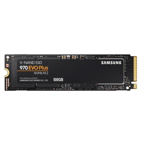 M.2 2280 500GB Samsung 970 EVO Plus Client SSD MZ-V7S500BW PCIe Gen3x4 with NVMe, 3500/3200, IOPS MZ-V7S500 480/550K, MTBF 1.5M, 3D NAND TLC, 512MB, 300TBW, NVMe 1.3, RTL