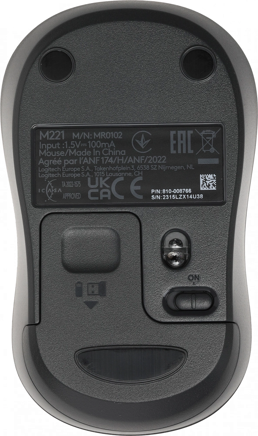 Мышь Logitech Silent M221 черный оптическая (1000dpi) silent беспроводная USB (2but) Мышь Logitech Silent M221 черный оптическая (1000dpi) silent беспроводная USB (2but)