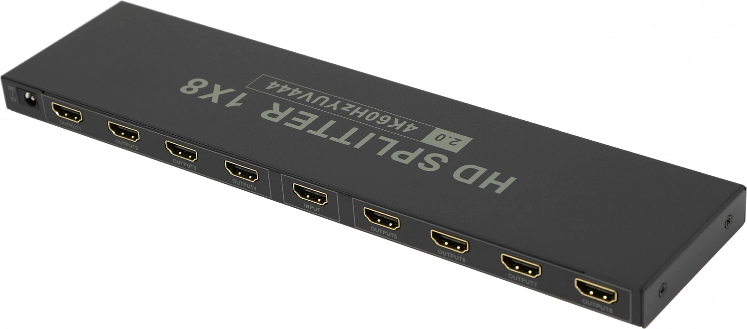 Сплиттер аудио-видео Premier 5-872-8V2 HDMI (f)/8xHDMI (f) черный