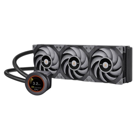 TOUGHLIQUID Ultra 360 CPU AIO Liquid Cooler [CL-W323-PL12GM-A] All-In-One Liquid Cooling "System/Water Block 2,1" LCD/Fan 120*3/PWM 500~2500rpm/Gray (528009)"