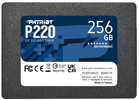 Накопитель SSD Patriot SATA III 256Gb P220S256G25 P220 2.5"