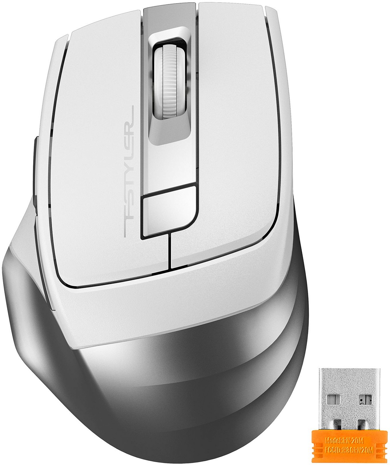 Мышь A4Tech Fstyler FG35S серебристый/белый оптическая (2000dpi) silent беспроводная USB (5but) Мышь A4Tech Fstyler FG35S серебристый/белый оптическая (2000dpi) silent беспроводная USB (5but)