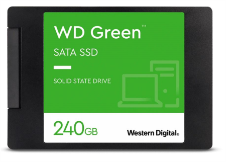 Твердотельный накопитель Western Digital Green SSD 2,5” SATA 240Gb, WDS240G3G0A, 1 year, (аналог WDS240G2G0A) (существенное повреждение коробки)