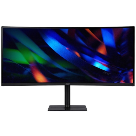 Монитор 34" ACER Nitro CZ342CURVbmiphuzx Black (Curved 1000R Black, 21:9, VA, 3440x1440, 1 / 0,5ms, 300cd, 180Hz, 1xHDMI(2.0) + 1xDP(1.4) + 1xType-C(65W) + Audio out + USB2.0+USB-B (2up 2down), Speakers 3Wx2, FreeSync Premium, HDR 10, H.Adj. 110, Delta E