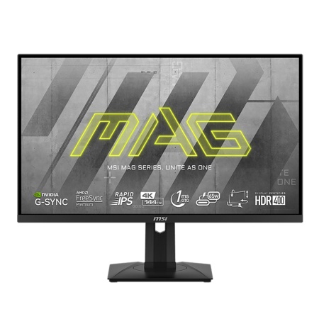 27" MSI MAG 274UPF Black (Rapid IPS, 3840x2160, HDMI+HDMI+DP+Type C, USB Hub, 1 ms, 178°/178°, 400 cd/m, 1000:1 (100M:1), 144Hz, Pivot)