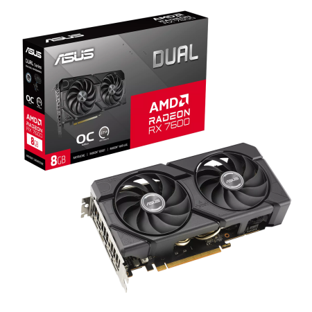 Видеокарта ASUS R7600 DUAL EVO OC 8GB GDDR6 128bit 3xDP HDMI 2FAN RTL [DUAL-RX7600-O8G-EVO]
