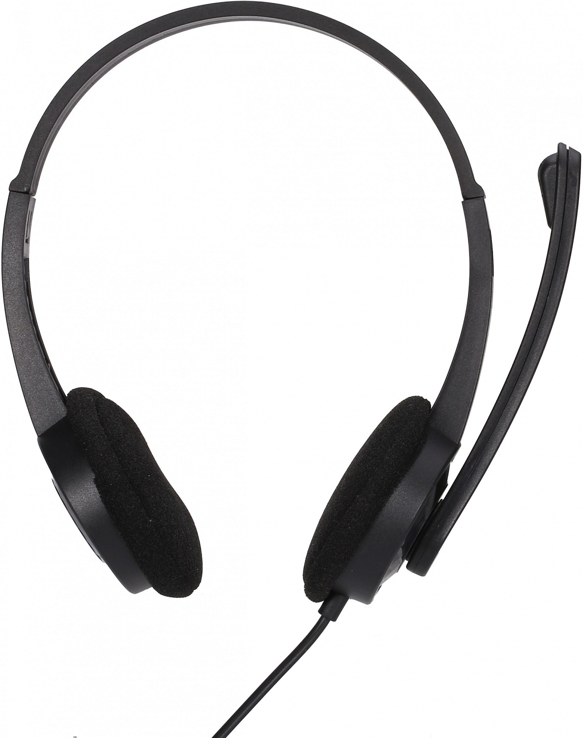 Наушники с микрофоном Оклик HS-M600 черный 1.6м накладные оголовье (1900372)