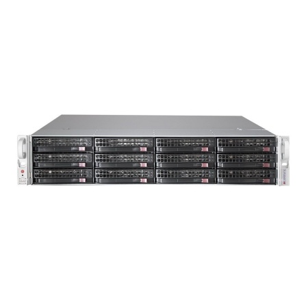 Корпус для сервера Supermicro SuperChassis 2U 826BE1C4-R1K23LPB/ no HDD(12)LFF/ 7xLP/ 2x1200W Titanium(12" x 13", 13.68" x 13", 12" x 10")EE-ATX, E-ATX, ATX/ Backplane 8xSATA3/SAS3 and 4x NVMe/SAS3/SATA3