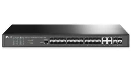 Коммутатор TP-Link SG3428XF (L2+) 4xКомбо(1000BASE-T/SFP) 20SFP 4SFP+ управляемый