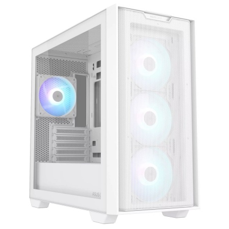 Корпус ASUS A21 PLUS ASUS CASE WHITE /ARGB FANS/WHT/EPS