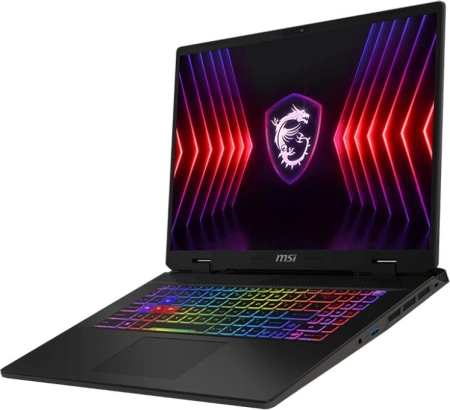 Ноутбук MSI Sword 17 HX B13VFKG-099XRU Core i7 13700HX 16Gb SSD1Tb NVIDIA GeForce RTX4060 8Gb 17" FHD+ (1920x1200) Free DOS grey space WiFi BT Cam (9S7-17T214-099)