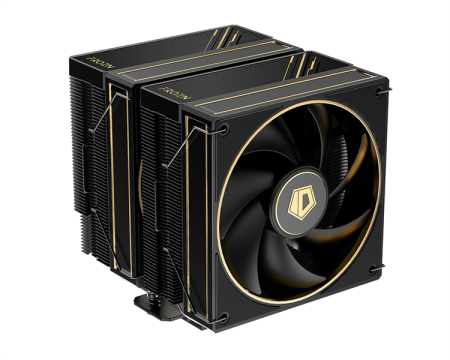 Кулер для процессора ID-COOLING FROZN A620 GDL LGA1700/1200/115X/AM5/AM4 (8шт/кор, TDP 270W, PWM, черно-золотой, 6 тепл.трубок + медная база, DUAL FAN 120mm) RET